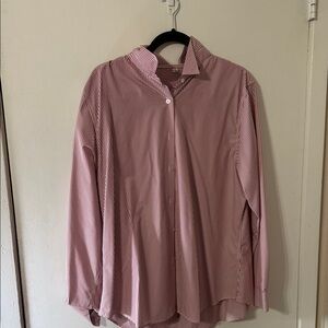 Amazon Red Striped Button Down Shirt